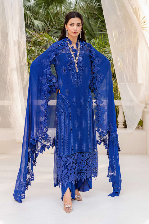 3 Piece Unstitched Embroidered Chiffon Suit | MPC-25-103