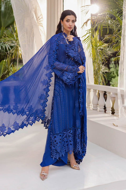 3 Piece Unstitched Embroidered Chiffon Suit | MPC-25-103