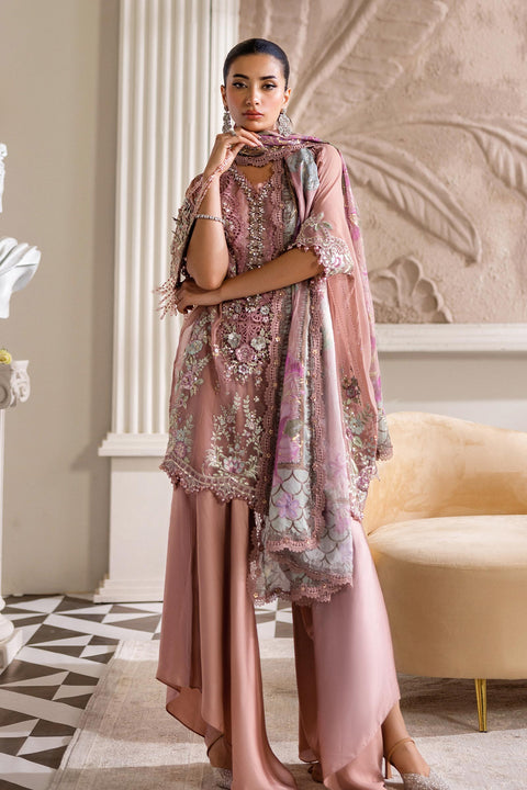 3 Piece Unstitched Embroidered Chiffon Suit | MPC-25-105